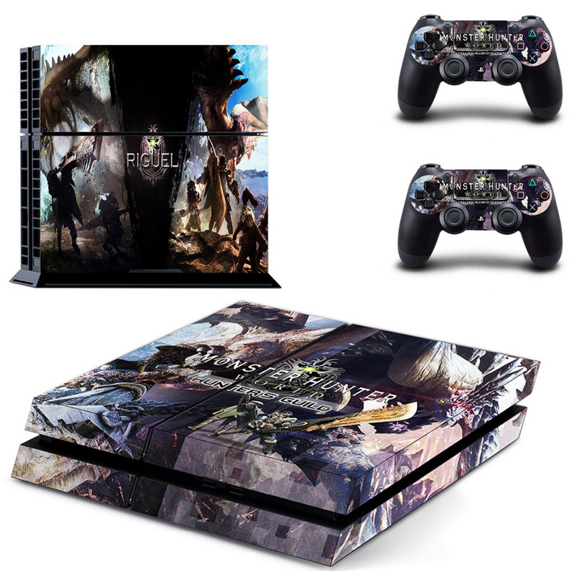 Samolepka s nálepkou na skin pre hru Monster Hunter World pre PS4 pre konzolu Sony PlayStation 4 a ovládač 2 pre PS4, vinylová
