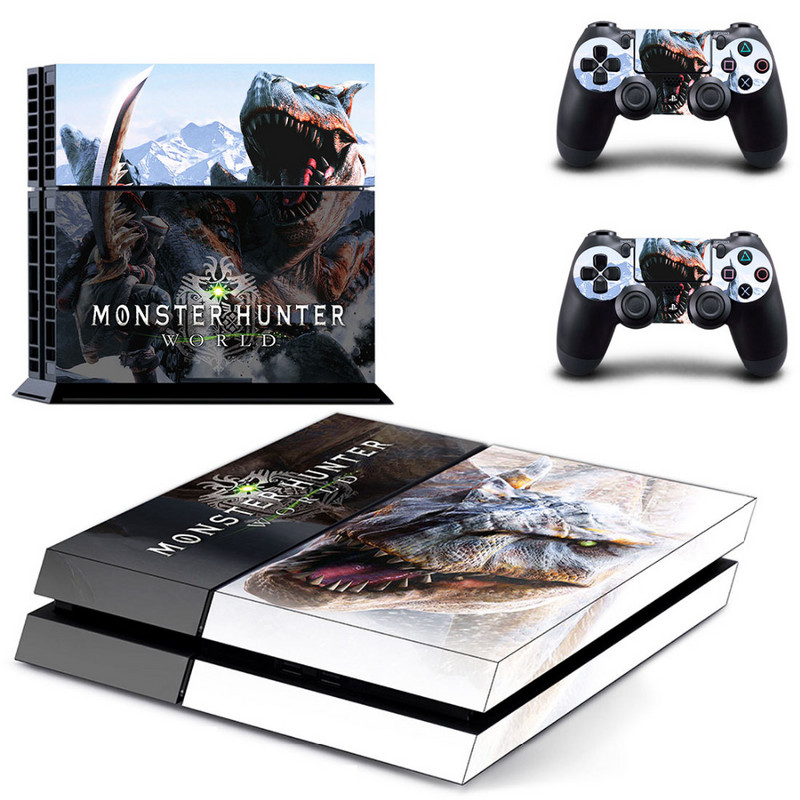 Samolepka s nálepkou na skin pre hru Monster Hunter World pre PS4 pre konzolu Sony PlayStation 4 a ovládač 2 pre PS4, vinylová