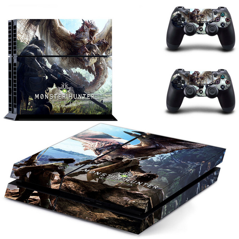 Samolepka s nálepkou na skin pre hru Monster Hunter World pre PS4 pre konzolu Sony PlayStation 4 a ovládač 2 pre PS4, vinylová