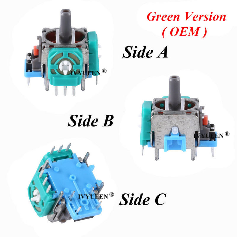 IVYUEEN 3D analoog juhtkangi anduri mooduli potentsiomeetri pöidlapulk Sony PlayStation 4 PS4 Pro õhukese kontrolleri remondiosade jaoks