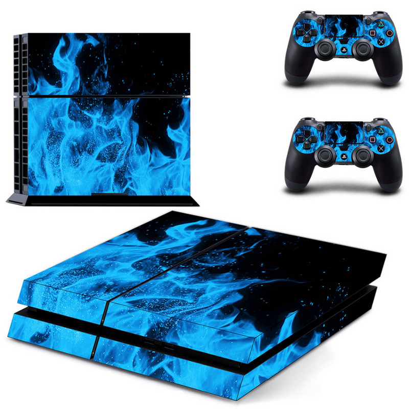 Blue Fire PS4 skin naljepnica naljepnica za Sony PlayStation 4 konzolu i 2 kontrolera skin PS4 naljepnica vinilni dodatak