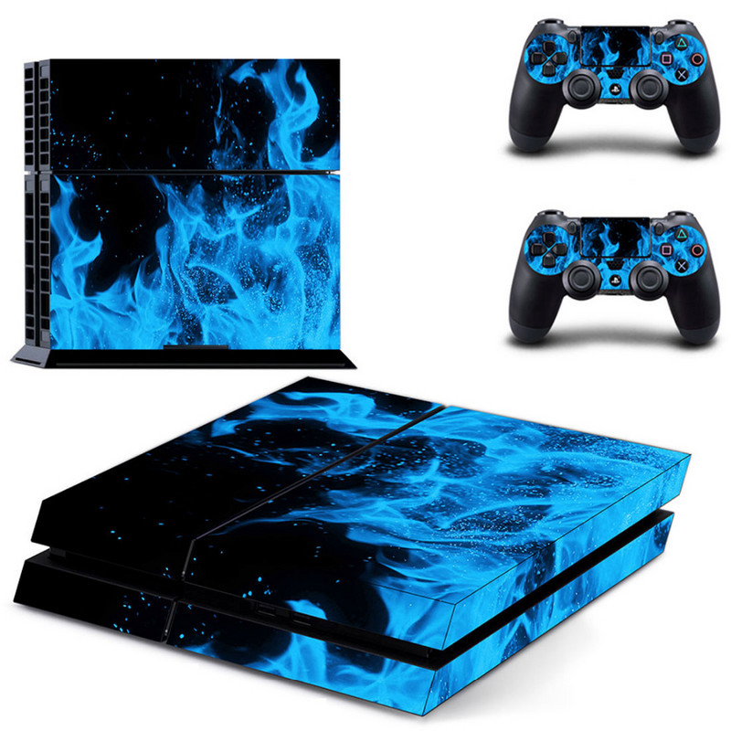 Blue Fire PS4 skin naljepnica naljepnica za Sony PlayStation 4 konzolu i 2 kontrolera skin PS4 naljepnica vinilni dodatak