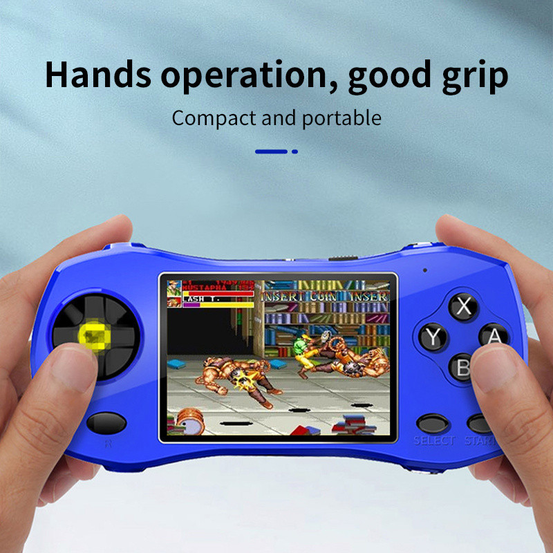 Kézi játékkonzol 3,0 hüvelykes 8 bites HD képernyő, USB beépített 620 játékok Retro Classic támogatás Kétjátékos játékok gyerekeknek Ajándék