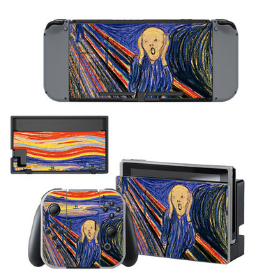 Van Gogh híres olajfestmény stílusú vinil matrica bőrmatrica Nintend Switch NS NX konzolhoz és Joy-con játéktartozékokhoz
