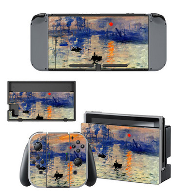 Van Gogh híres olajfestmény stílusú vinil matrica bőrmatrica Nintend Switch NS NX konzolhoz és Joy-con játéktartozékokhoz
