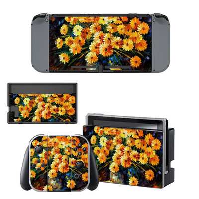 Van Gogh híres olajfestmény stílusú vinil matrica bőrmatrica Nintend Switch NS NX konzolhoz és Joy-con játéktartozékokhoz