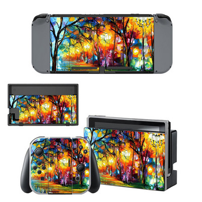 Van Gogh híres olajfestmény stílusú vinil matrica bőrmatrica Nintend Switch NS NX konzolhoz és Joy-con játéktartozékokhoz