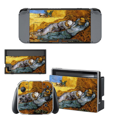 Van Gogh híres olajfestmény stílusú vinil matrica bőrmatrica Nintend Switch NS NX konzolhoz és Joy-con játéktartozékokhoz