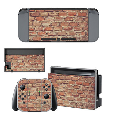 10 stiluri de perete de cărămidă stil autocolant de vinil piele autocolant pentru consola Nintend Switch NS NX și accesorii pentru jocuri Joy-con