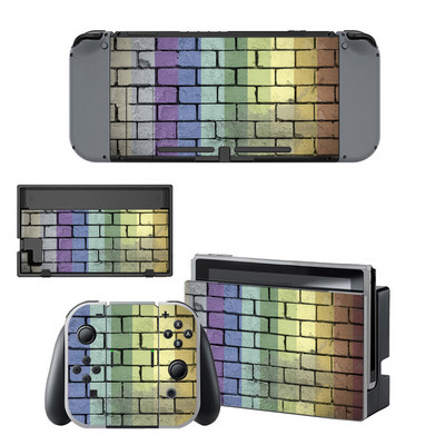 10 stiluri de perete de cărămidă stil autocolant de vinil piele autocolant pentru consola Nintend Switch NS NX și accesorii pentru jocuri Joy-con