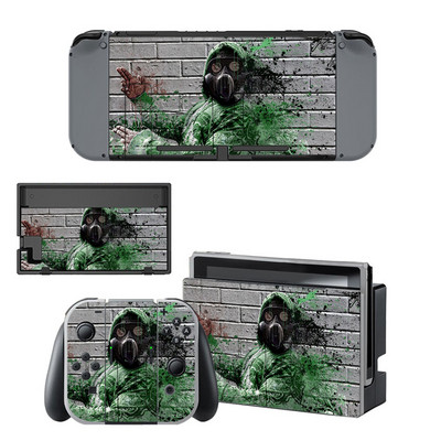 10 stiluri de perete de cărămidă stil autocolant de vinil piele autocolant pentru consola Nintend Switch NS NX și accesorii pentru jocuri Joy-con