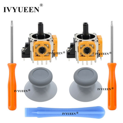 IVYUEEN 2 PCS 3D analoginiai vairasvirtės lazdelės jutiklio modulio potenciometrai ir „ThumbStick“ rankenos, skirtos „Microsoft XBox One SX“ valdikliui