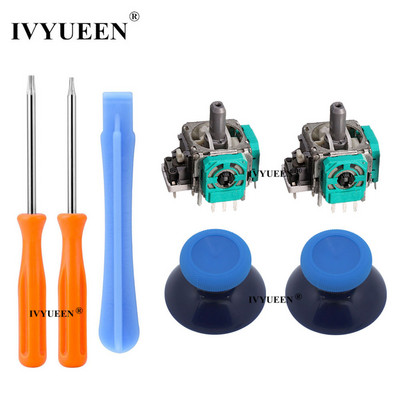 IVYUEEN 2 PCS 3D analoginiai vairasvirtės lazdelės jutiklio modulio potenciometrai ir „ThumbStick“ rankenos, skirtos „Microsoft XBox One SX“ valdikliui