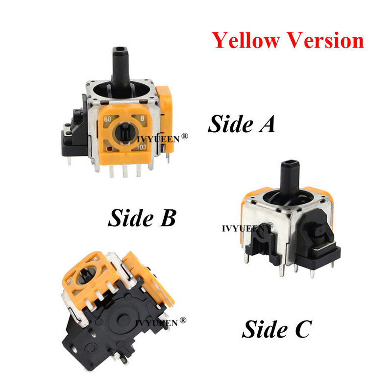 IVYUEEN 2 PCS 3D analoginiai vairasvirtės lazdelės jutiklio modulio potenciometrai ir „ThumbStick“ rankenos, skirtos „Microsoft XBox One SX“ valdikliui