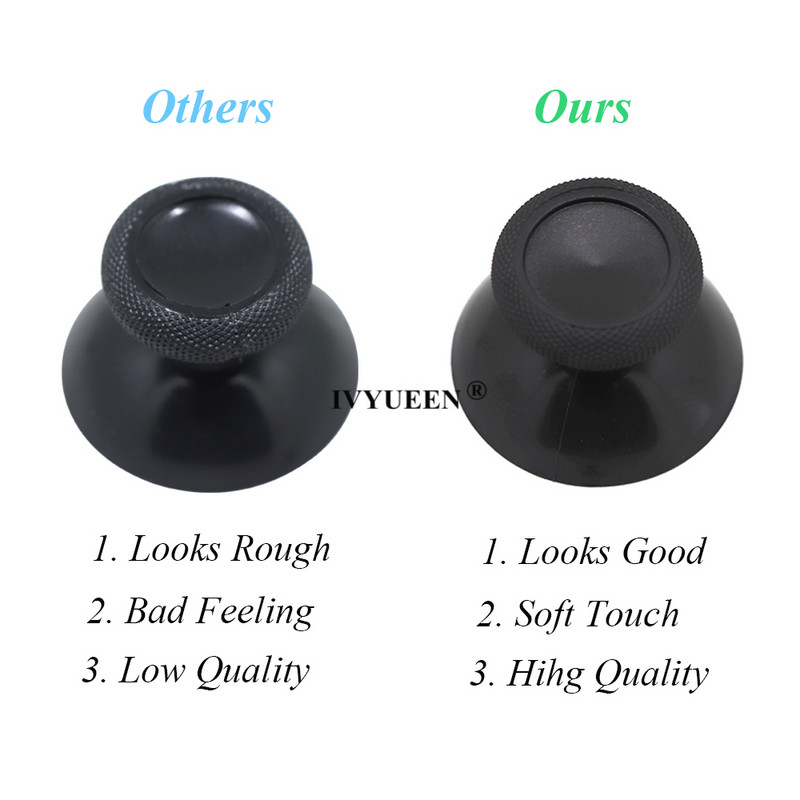 IVYUEEN 2 PCS 3D analoginiai vairasvirtės lazdelės jutiklio modulio potenciometrai ir „ThumbStick“ rankenos, skirtos „Microsoft XBox One SX“ valdikliui