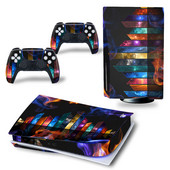 PS5 Disk Skin Sticker Decal Cover za PlayStation 5 konzolu i 2 kontrolera PS5 Disk Skin Sticker Vinyl