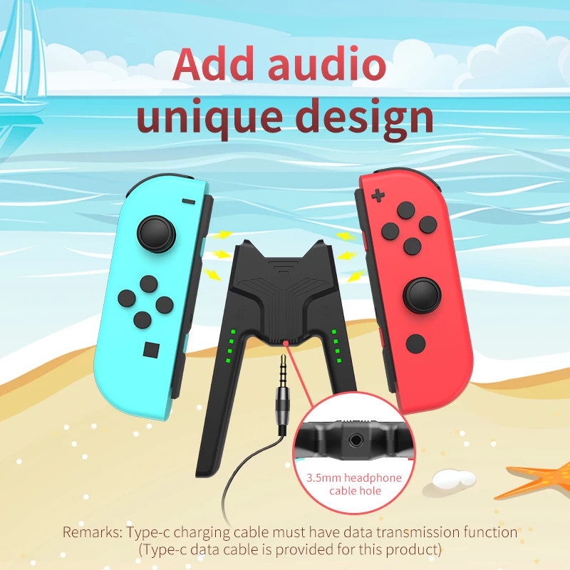 Aolion mini mâner de andocare de încărcare cu port tip C USB C pentru controler de încărcare Joy Con Nintendo Nintendo Switch Joy Con