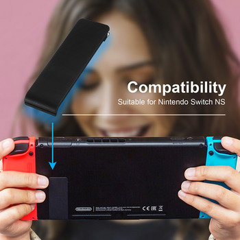 1PC за конзола Nintendo Switch Задна скоба NS Поддръжка на заден капак Статив Издръжлив бял син ABS материал Държач за телефон