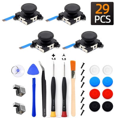 Kit de reparare a stick-ului de degetare Joycon Joystick de schimb pentru Joystick-uri 3D Stick analogice Nintendo Switch Instrument de reparare a controlerului NS Lite