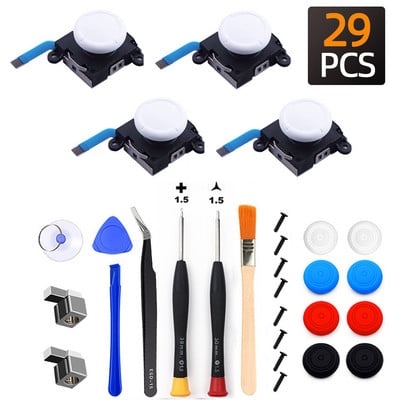 Kit de reparare a stick-ului de degetare Joycon Joystick de schimb pentru Joystick-uri 3D Stick analogice Nintendo Switch Instrument de reparare a controlerului NS Lite