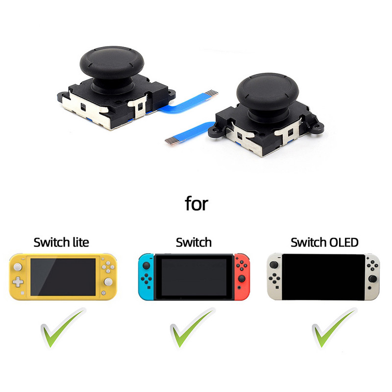 Kit de reparare a stick-ului de degetare Joycon Joystick de schimb pentru Joystick-uri 3D Stick analogice Nintendo Switch Instrument de reparare a controlerului NS Lite