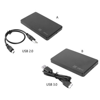 2,5-инчов HDD SSD кутия Адаптер Sata към USB 3.0/2.0 5 Gbps Кутия за твърд диск Адаптер за кутия за Windows Mac OS Системни аксесоари