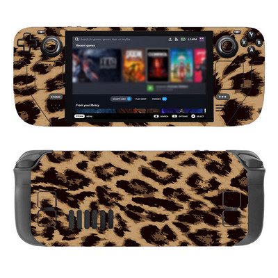 „Steam Deck Leopard Print“ PVC odos vinilo lipduko lipduko dangtelis nuo įbrėžimų, dulkėms atsparus