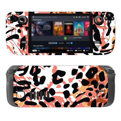 „Steam Deck Leopard Print“ PVC odos vinilo lipduko lipduko dangtelis nuo įbrėžimų, dulkėms atsparus