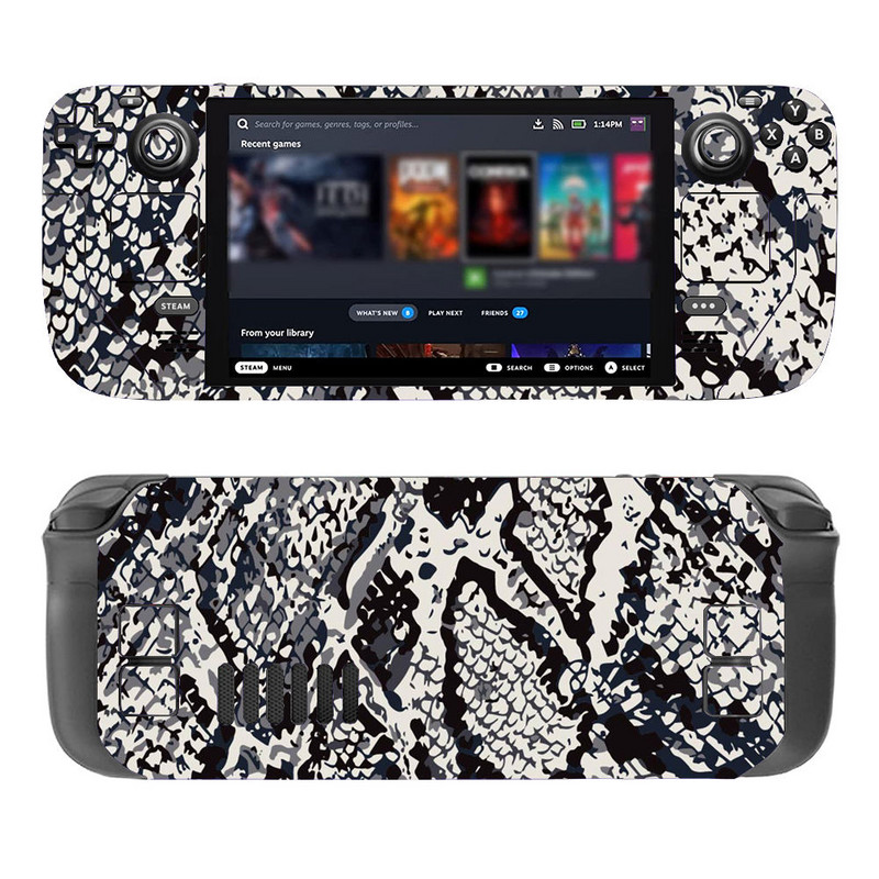 „Steam Deck Leopard Print“ PVC odos vinilo lipduko lipduko dangtelis nuo įbrėžimų, dulkėms atsparus