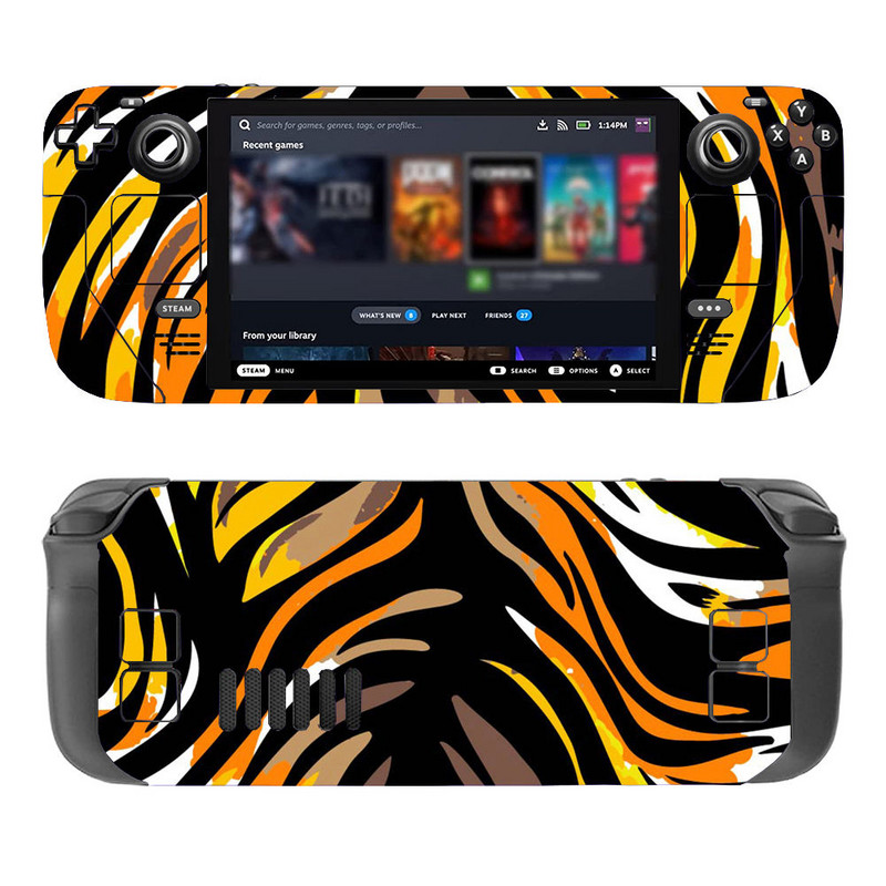 „Steam Deck Leopard Print“ PVC odos vinilo lipduko lipduko dangtelis nuo įbrėžimų, dulkėms atsparus