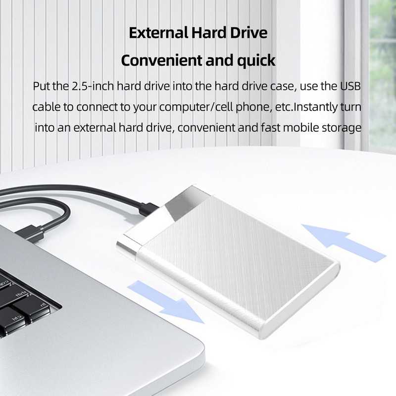 2,5 hüvelykes HDD SSD tok USB 3.0 - SATA merevlemez doboz 5 Gbps SD lemezház HDD külső merevlemez ház notebook asztali számítógéphez