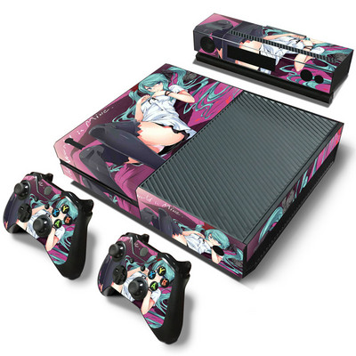 Dizajn djevojke za naljepnicu konzole X box one i 2 kontrolera naljepnica za X BOX ONE vinilna naljepnica za naljepnicu kože xbox one