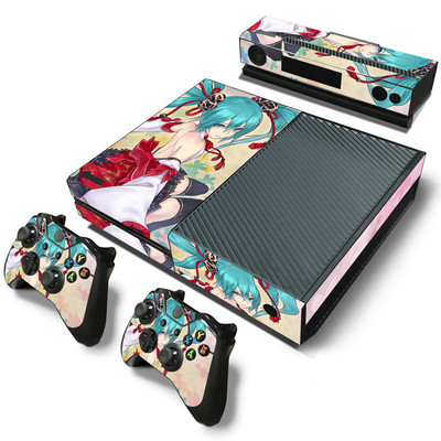 Dizajn djevojke za naljepnicu konzole X box one i 2 kontrolera naljepnica za X BOX ONE vinilna naljepnica za naljepnicu kože xbox one