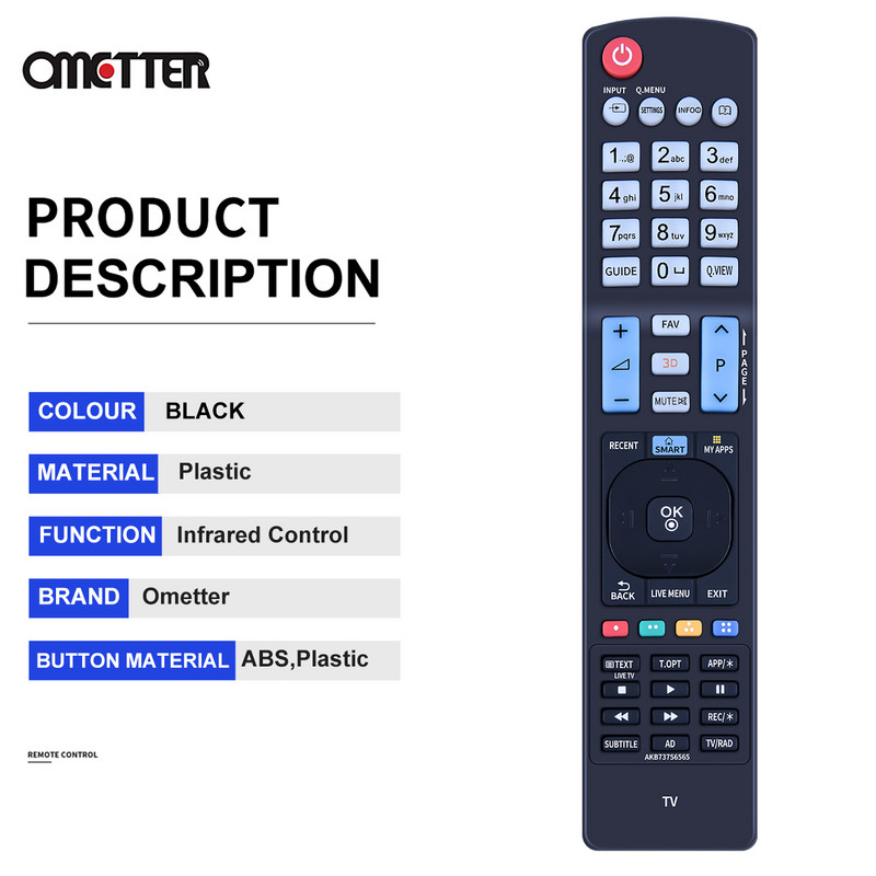 AKB73756565 Alkalmas LG Smart TV távirányítóhoz 55LY570H 47LA6200 50LA6205 60LA6205 42LA6200 55LM8600 47LA6200-UA 60LM8600