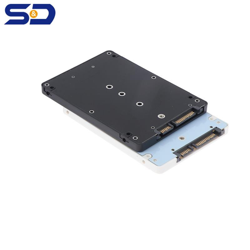 NGFF M.2 SATA adapterio kietojo disko dėžutės korpusas MSATA išorinis SSD dėklas Mini SSD Į 2,5" SATA3 keitiklio adapterio kortelė staliniam kompiuteriui