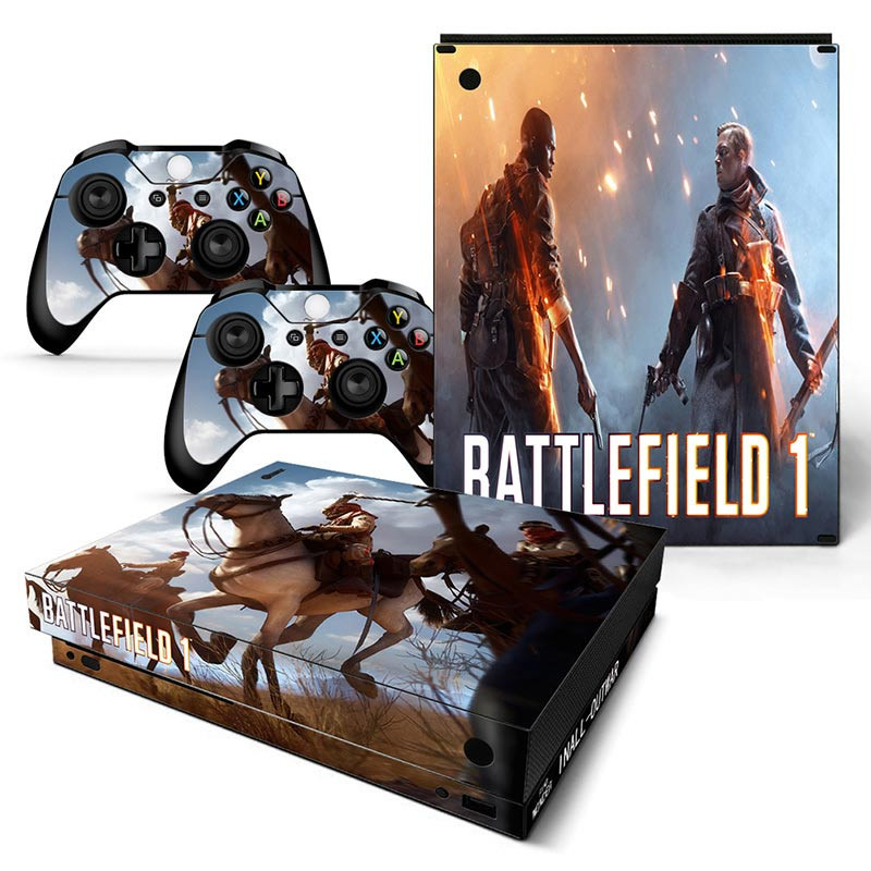 Battlefield 1 bijeli komplet naljepnica za prednje ploče za konzolu Xbox One X s naljepnicama za masku kontrolera od 2 komada