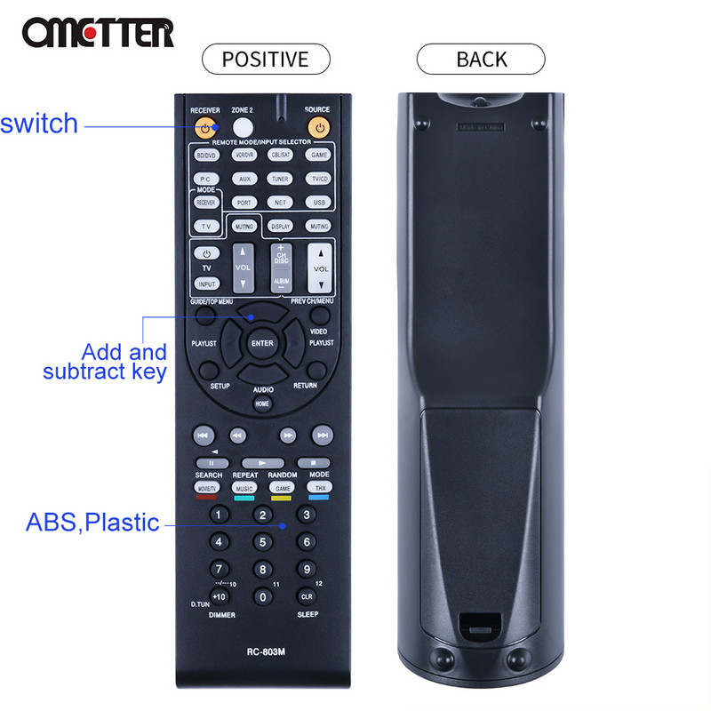 RC-803M Prikladno za daljinski upravljač Onkyo prijemnika AV TX-NR609 TX-NR609B HT-S7409