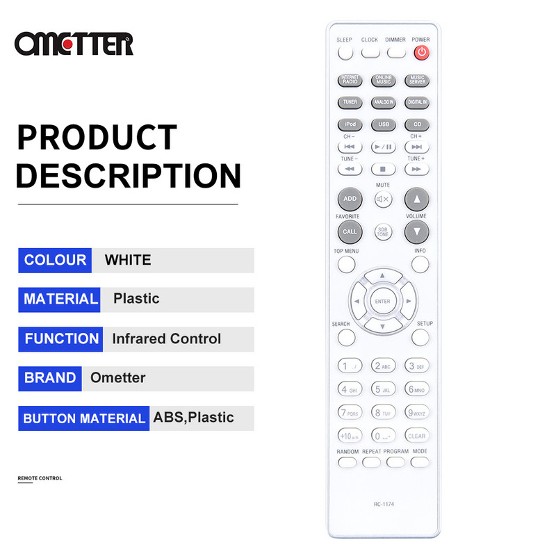 Za Denon Prime Parts Daljinski upravljač RC-1174 RCD-N8 RC-1199 RCD-N9 RC-1154 RCD-N7 Mrežni audio CD PRIJEMNIK