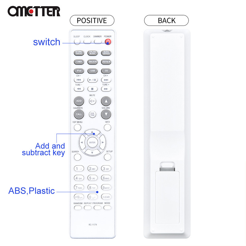 Za Denon Prime Parts Daljinski upravljač RC-1174 RCD-N8 RC-1199 RCD-N9 RC-1154 RCD-N7 Mrežni audio CD PRIJEMNIK