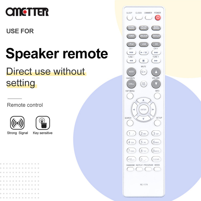 Za Denon Prime Parts Daljinski upravljač RC-1174 RCD-N8 RC-1199 RCD-N9 RC-1154 RCD-N7 Mrežni audio CD PRIJEMNIK