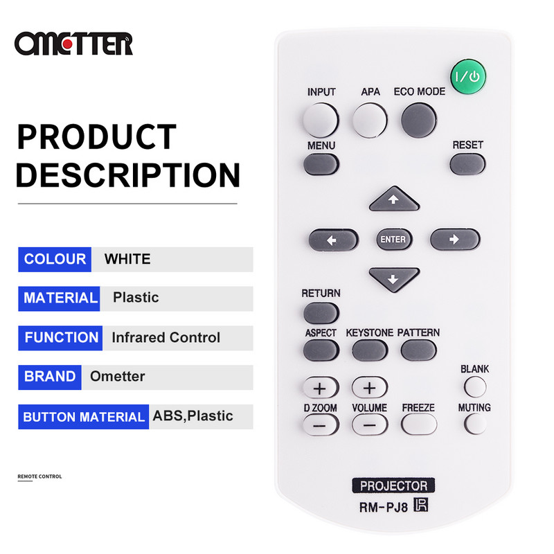 Vadonatúj Sony univerzális távirányítóhoz RM-PJ8 RM-PJ6 VPL-CX63 projektorhoz