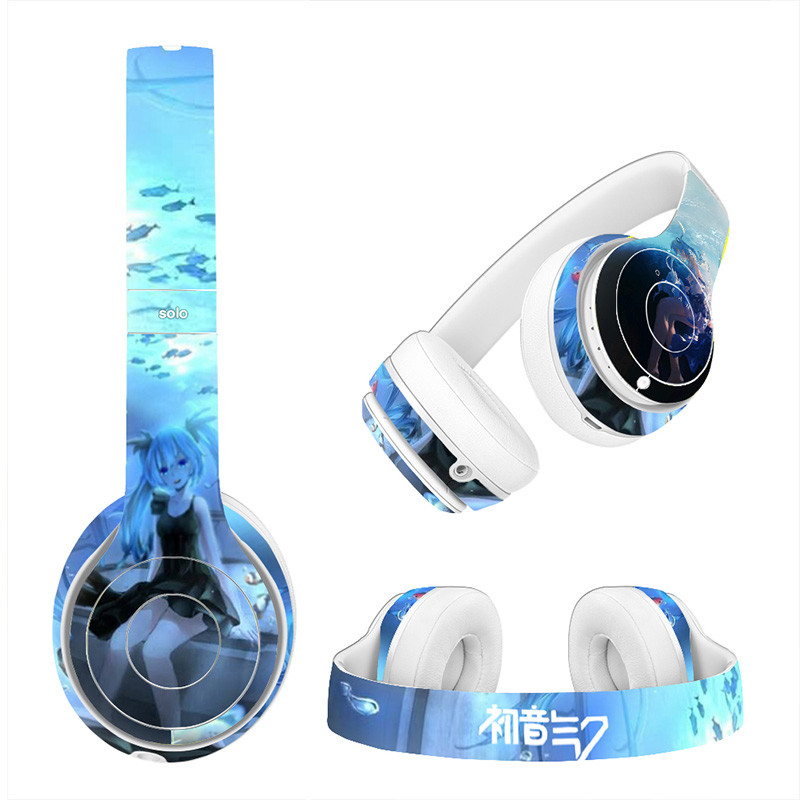 Autocolant de vinil cu design de desene animate pentru Bea ts stu dio 2 stu dio 3 Căști fără fir pentru b eats studio 3 autocolant