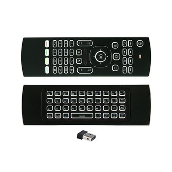 2.4G MX3 Air Mouse Smart Voice дистанционно управление RF безжична клавиатура с подсветка IR Learning Mouse за Android TV BOX full HD H.265