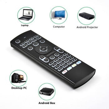 2.4G MX3 Air Mouse Smart Voice дистанционно управление RF безжична клавиатура с подсветка IR Learning Mouse за Android TV BOX full HD H.265