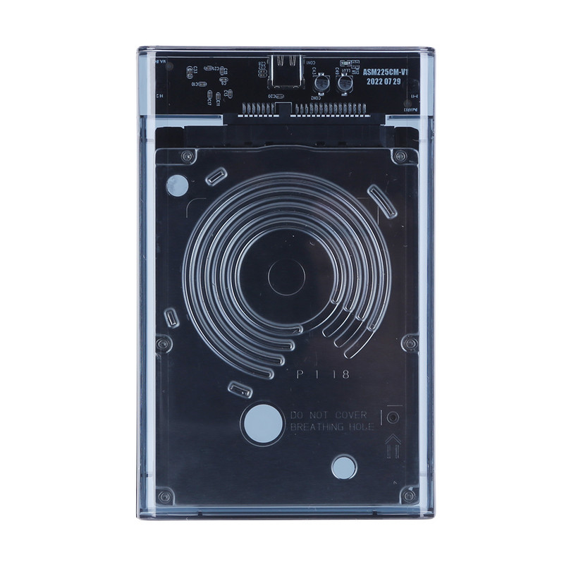 Kućište za vanjski SSD tvrdi disk SATA 2.5" USB3.1 podrška 8TB prozirno kućište za mobilni prijenosni HDD USB Flash Drive Plug and Play