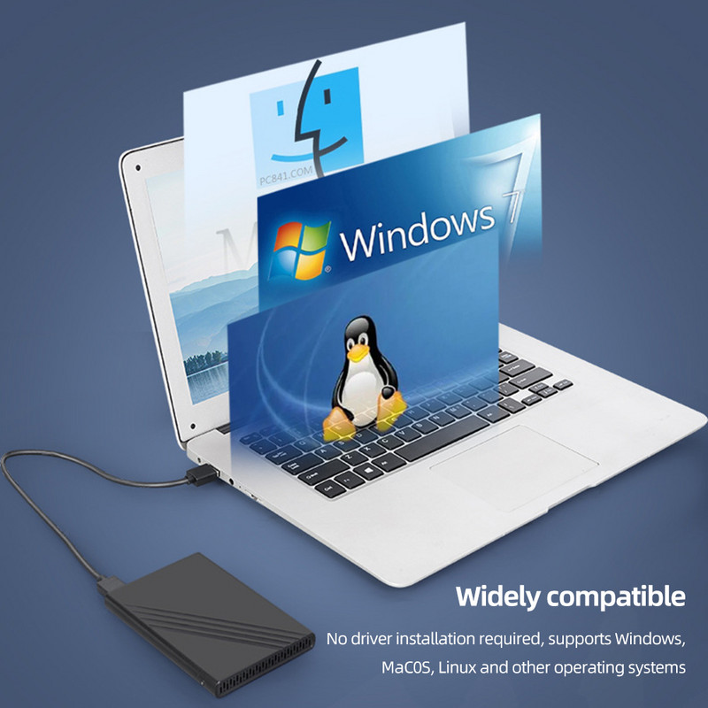 Kutija za vanjski tvrdi disk od 2,5 inča Brzina prijenosa 5 Gbps Kutija za vanjski čvrsti disk velike brzine za prijenosna računala Prijenosno računalo