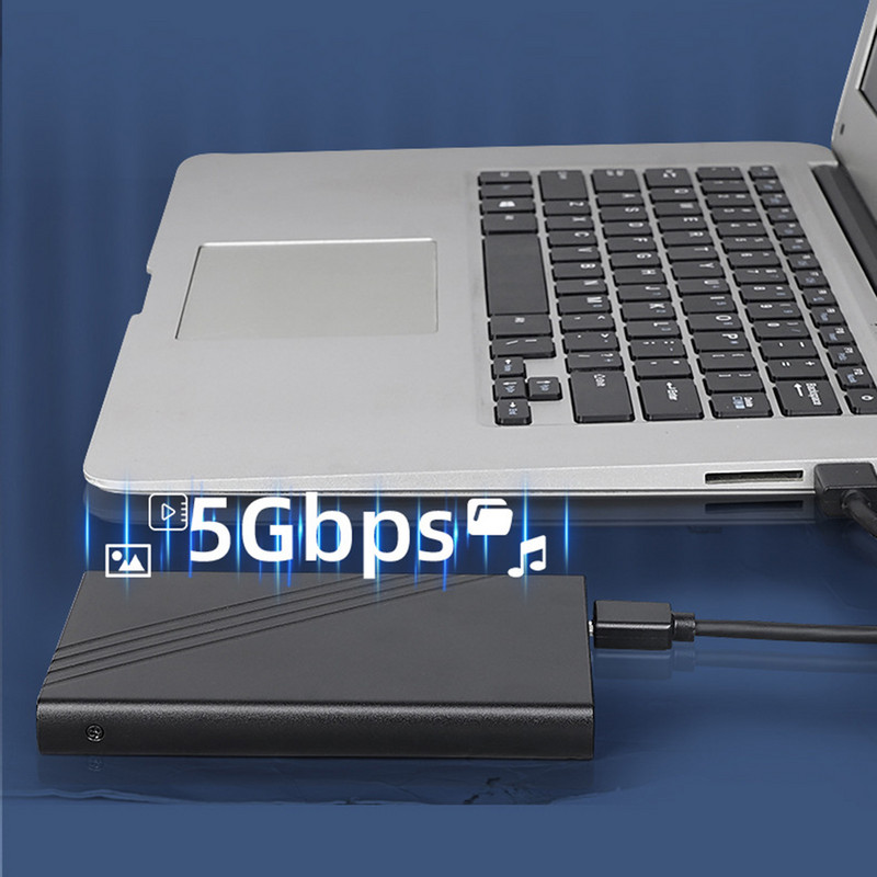 Kutija za vanjski tvrdi disk od 2,5 inča Brzina prijenosa 5 Gbps Kutija za vanjski čvrsti disk velike brzine za prijenosna računala Prijenosno računalo