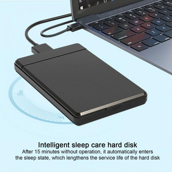 HDD кутия Поддържа голяма памет Компютърни аксесоари Кутия за твърд диск USB 2,5 инча SATA SSD Адаптер за кутия
