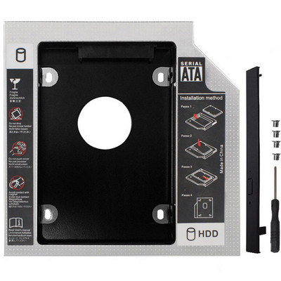 Универсален алуминиев 2-ри HDD Caddy 9.5 12.7 mm SATA 3.0 Кутия за твърд диск Optibay Enclosure 2.5" SSD калъф за лаптоп DVD-ROM