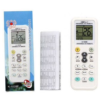 1000 σε 1 Universal ασύρματο τηλεχειριστήριο K 1028E AC Ψηφιακή LCD Κατανάλωση ρεύματος Τηλεχειριστήριο Air A/C για κλιματιστικό